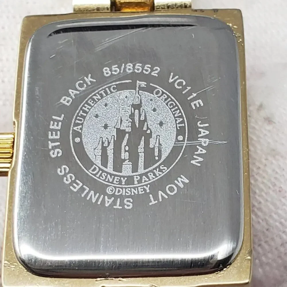 Disney Parks Rectangle Mickey Mouse Metal Band Watch NTW